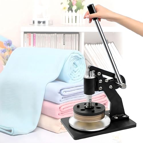 QUTBAG Runder Stoffproben-Schneider, Handdruck-Probenmesser für 100 cm² runde Stoffproben-Scheiben, Schnittstärke 0,1–10 mm, für Textilien, Teppiche, Leder von QUTBAG