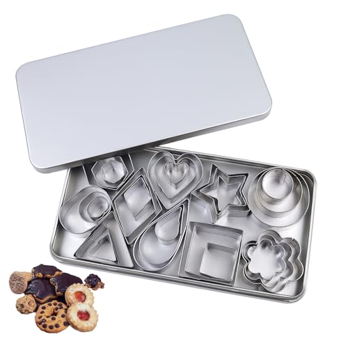 QUTHZZHY Mini-Ausstecher-Set, Ausstechformen 30 Stück, Plätzchen Ausstecher Mini Geometrische Keks Ausstechformen Set, DIY Klein Ausstecher für Tortendekorationen, Zuckerkuchen, und Kekse QUTHZZHY Mini-Ausstecher-Set, Ausstechformen 30 Stück, Plätzchen Ausstecher Mini Geometrische Keks Ausstechformen Set, DIY Klein Ausstecher für Tortendekorationen, Zuckerkuchen, und Kekse von QUTHZZHY