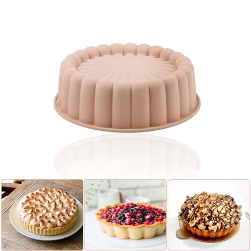 QUTHZZHY Silikon Backform 8 Zoll, Charlotte Kuchenform Sonnenblume Runde Silikonformen, Silikon Backformen Rund, Antihaftbeschichtet, Wiederverwendbar, Geriffelt für Käsekuchen und Brownie-Törtchen QUTHZZHY Silikon Backform 8 Zoll, Charlotte Kuchenform Sonnenblume Runde Silikonformen, Silikon Backformen Rund, Antihaftbeschichtet, Wiederverwendbar, Geriffelt für Käsekuchen und Brownie-Törtchen von QUTHZZHY