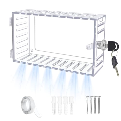 QUTHZZHY Universal Thermostat Lock Box, Thermostat Schließkasten mit Schlüssel, Transparenter Thermostat Schutz, für die Meisten Thermostate auf dem Markt, für Wohnungen, Büros, Kirchen, Schulen von QUTHZZHY