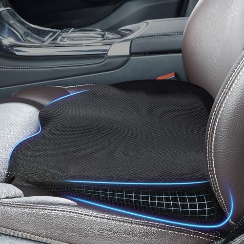 Qutool Keilkissen Auto Memory Foam Sitzkissen Autositzkissen Fahrersitz Stuhlsitzkissen Keilkissen Stuhl Sitzkissen Auto Ergonomisches Sitzkissen für Bürostuhl, Pkw und LKW von Qutool