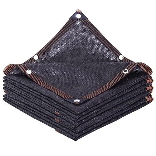hagelschutznetz Garten,6 Pin 80% Shading Garden Sunshade Net UV-beständiges Netz Schwarze Gewächshaus-Sonnensegel für Gartenblumenpflanzen(Size:7x8m/22.96x26.24ft) von QUTUDA