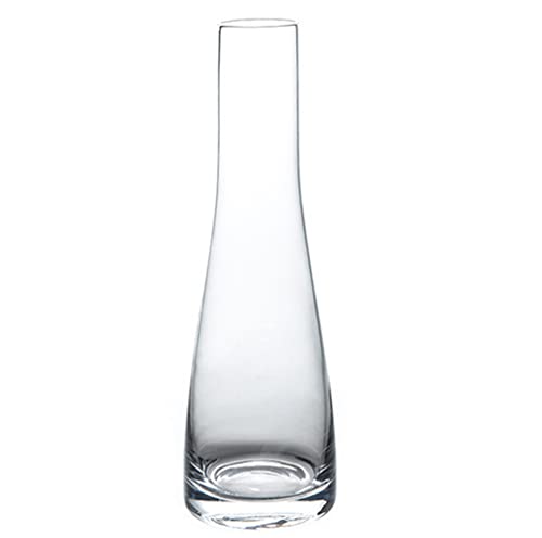 21 cm hohe Glas-Blumenvase, dekorative Knospenvase, einzelner Stiel, schwere Basis für Zuhause, Hochzeit, Büro, Dekoration von QUUPY