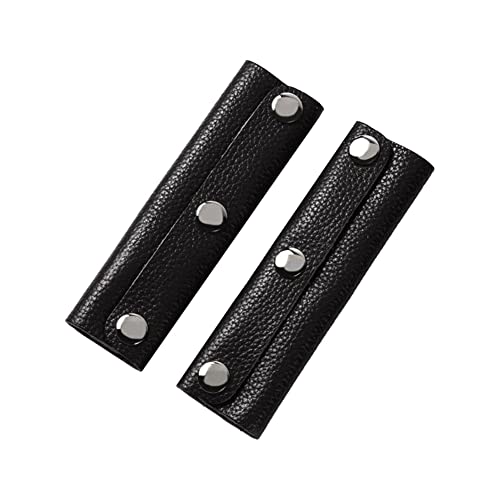 Handtaschengriff, PU-Leder, Wickelabdeckung, Griffschutz, Gepäcktasche, Griffschutz, Sattel, Bastelzubehör, Schwarz, 2 Stück Handtaschengriff, PU-Leder, Wickelabdeckung, Griffschutz, Gepäcktasche, Griffschutz, Sattel, Bastelzubehör, Schwarz, 2 Stück von QUUPY