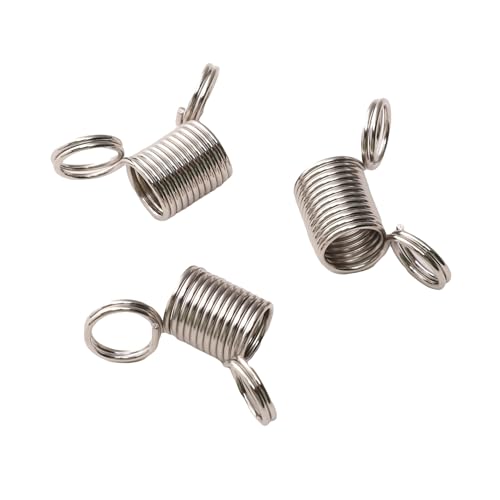 Perlenklemmen für Schmuckherstellung, Federperlenklemmen verhindern das Herausfallen von Perlenarmbändern, Werkzeug für DIY-Halsketten, Zubehör, Handwerk, 20 Stück (Silber) von QUUPY