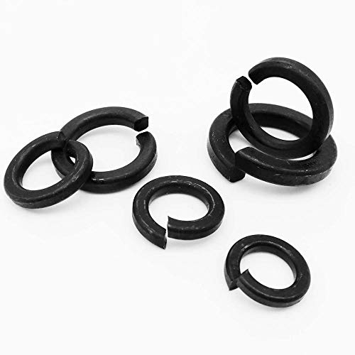 DIN127 GB93 M2-M24 Schwarze Federscheibe aus Stahl der Güteklasse 8.8 – 5/10/25/50 Stück elastische Dichtung mit geteiltem Verschluss(25pcs M3) von QUVUOAIHK
