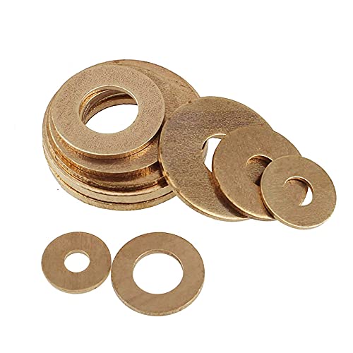 Flache Messingscheiben M2 M2,5 M3 M4 M5 M6 M8 M10 M12 M14 M16 M18 M20 – langlebige Unterlegscheiben aus Kupferlegierung (0,4 mm bis 1,2 mm)(M10x30x2mm 5Pcs) von QUVUOAIHK