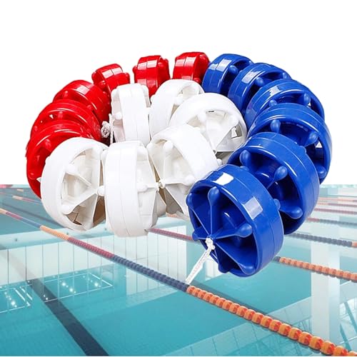 QUVUOAIHK Verstellbares Sicherheitstrennseil for Pools mit Bojen – Anti-Wellen-Schwimmbahnleine for eingebaute Pools(15meters) von QUVUOAIHK
