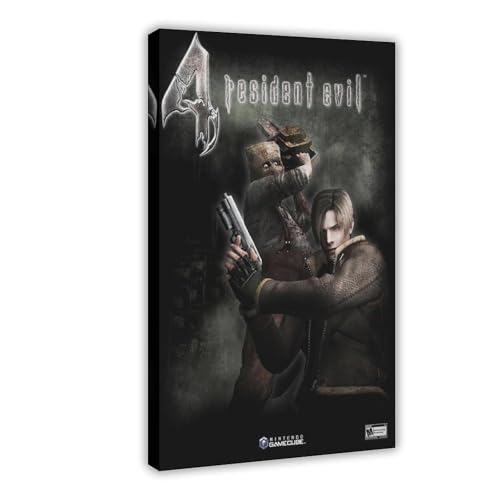 QUXDJZ Poster auf Leinwand "Resident Evil 4" (2005), Schlafzimmer, Dekoration, Landschaft, Büro, Raumdekoration, Geschenk, 20 x 30 cm von QUXDJZ