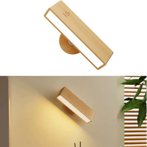 Akku Wandleuchte, LED Wandleuchte Innen, Wandlampe Kabellos Dimmbar, Touch Control einstellbare Helligkeit, 360°drehbar, für LED Akku Wandleuchte Schlafzimmer Wohnzimmer mit Schalter Leselampe Akku Wandleuchte, LED Wandleuchte Innen, Wandlampe Kabellos Dimmbar, Touch Control einstellbare Helligkeit, 360°drehbar, für LED Akku Wandleuchte Schlafzimmer Wohnzimmer mit Schalter Leselampe von QUXV