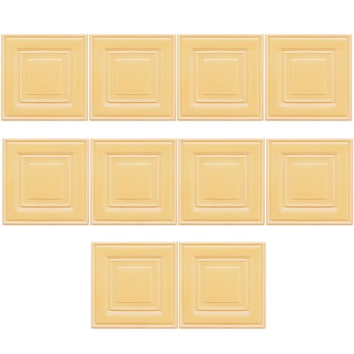 QUXVUIS 10 Stück weiße Gitterpaneele zum Abziehen und Aufkleben, 3D Wandpaneele für Küche, Badezimmer, Decke, weiße Gitterpaneele zum Abziehen und Aufkleben, B, 10 Stück von QUXVUIS