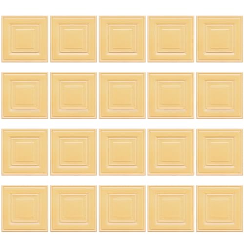 QUXVUIS 10 Stück weiße Gitterpaneele zum Abziehen und Aufkleben, 3D Wandpaneele für Küche, Badezimmer, Decke, weiße Gitterpaneele zum Abziehen und Aufkleben, B, 20 Stück von QUXVUIS