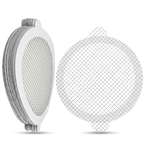 QUXVUIS 30 Stück Abflussgitter Aufkleber Dusche Haarfalle Catcher Bad selbstklebend Antiblockierfilter Netz Sieb Toilettenzubehör von QUXVUIS