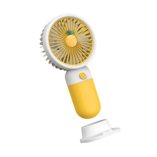 QUXVUIS Handheld Tragbarer Sommer Persönlicher Ruhiger Desktop Luftkühler Reise Arbeit Studie Haushalt Büro Outdoor Kühlgerät, Ananas von QUXVUIS