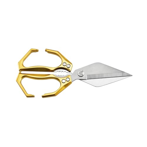 QUXVUIS Hochleistungs Hühnerknochenschere Küchenschere für Fleisch Meeresfrüchte Küchenschere Edelstahl Obst, golden QUXVUIS Hochleistungs Hühnerknochenschere Küchenschere für Fleisch Meeresfrüchte Küchenschere Edelstahl Obst, golden von QUXVUIS
