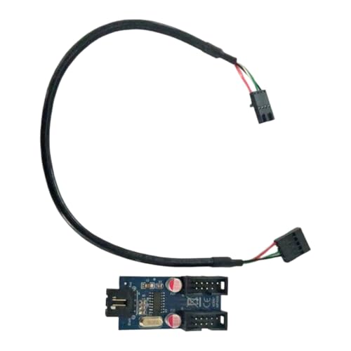 QUXVUIS Motherboard USB 9pin Header Modulkarte Mainboard 1 zu 2 Konverter Splitter Board Desktop PC Hub Connector Zubehör QUXVUIS Motherboard USB 9pin Header Modulkarte Mainboard 1 zu 2 Konverter Splitter Board Desktop PC Hub Connector Zubehör von QUXVUIS