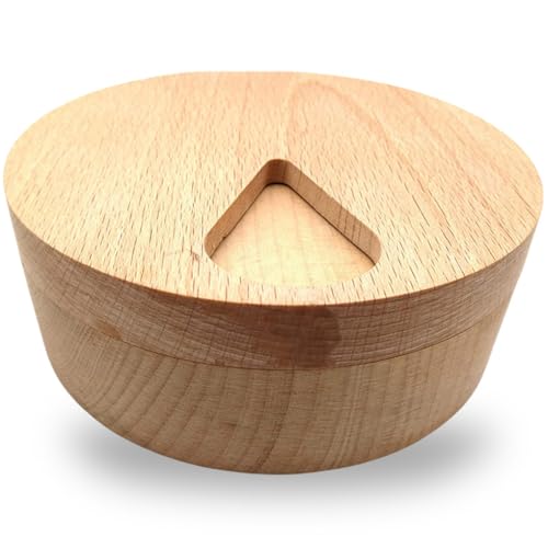 QUXVUIS Tragbare Pillendose aus Holz, Tablettenbehälter, nachfüllbarer Spender, Piller Träger, Organizer, Ergänzungskoffer, Zubehör von QUXVUIS