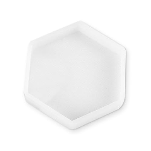 QUXVUIS Untersetzer Silikonform Basteln Desktop Home Handgemachte DIY Epoxidformen Personalisiertes Gießform Set Verwenden Sie Zubehör, Kleine sechseckige Form von QUXVUIS