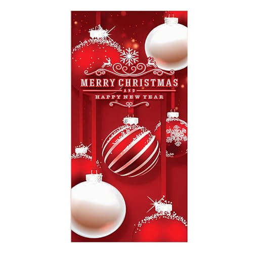 QUXVUIS Weihnachten Haustür Dekoration Tür hängen Tuch für Weihnachten Rentier elastische Tür Urlaub Party Festival, SDMT059, 200 * 90cm von QUXVUIS