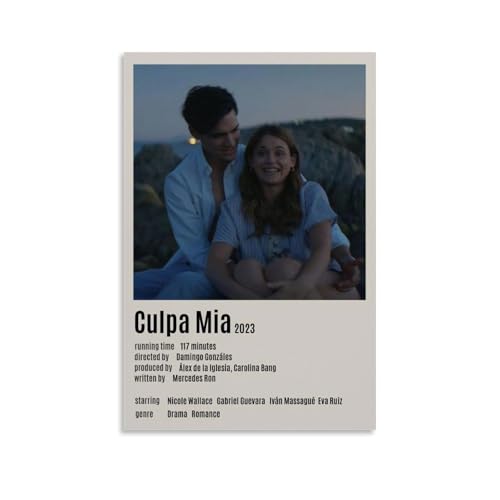 QUYEBRHFY Culpa Mia (my Fault) Poster, Wanddekoration, Vintage-Kunstposter, Filmdekoration, Druckposter, Zimmer, coole Dekoration, 30 x 45 cm, ungerahmter Stil von QUYEBRHFY