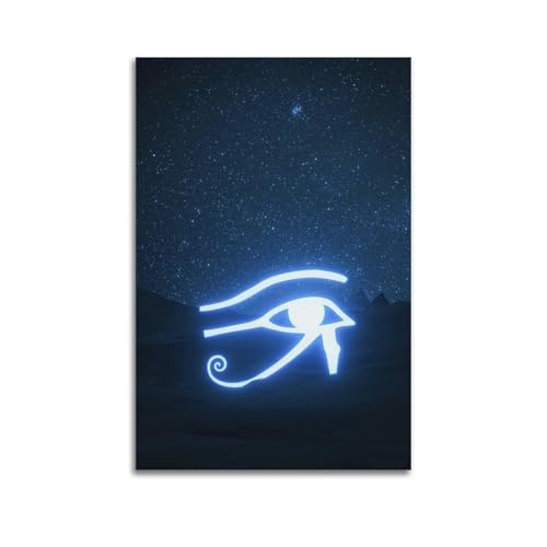 QUYEBRHFY Neon Poster "Auge des Horus", Wanddekoration, Vintage-Kunstposter, Filmdekoration, Druckposter, Zimmer, coole Dekoration, 30 x 45 cm, ungerahmter Stil QUYEBRHFY Neon Poster "Auge des Horus", Wanddekoration, Vintage-Kunstposter, Filmdekoration, Druckposter, Zimmer, coole Dekoration, 30 x 45 cm, ungerahmter Stil von QUYEBRHFY
