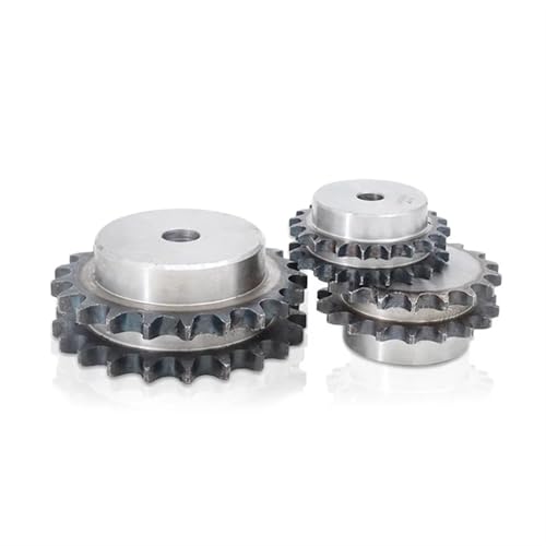 08B Zweireihiges Kettenrad, 10–26 Zähne, Teilung 12,7 mm, 45 Stahl, Industrie-Antriebskettenrad, zweireihiges Kettenrad, Kettengetriebe(20 Teeth) von QVCTADPC