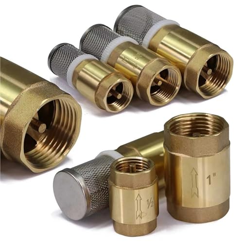 1/2 "3/4" 1 "messing Überprüfen Ventil w/Filter Anti Rückfluss Einweg Bewässerung Pipeline Selbst-ansaugende pumpe Wasser Flow Control Adapter(1 Inch Check Valve) von QVCTADPC