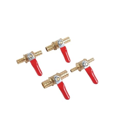 1/4 6mm 8mm 10mm12mm Kugelhahn-Absperrkugelhahn Schlauchanschluss Inline-Linie Kleines Messingkugelventil(8mm) von QVCTADPC