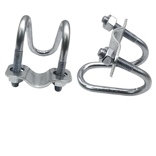 1 Stück U-Bolzen 20 25 32 40 50 M8 Verzinkte Doppelrohr-Rohrschelle Schraube Stahlverbinder Gerüstbefestigung Kreuzklemme(M8x20x20mm) von QVCTADPC