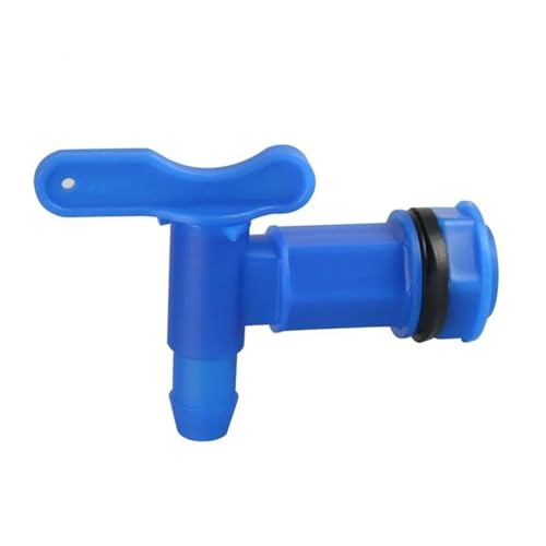 1 x Fässer Regentonne Wasserhahn, selbstgemachter Kunststoff-Wasserhahn für Bier, Regenbrauen, Wassertank-Wasserhahn, Wasser-Gartenschlauchanschluss (blau) von QVCTADPC