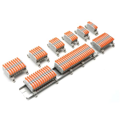 10/50/100Pcs Quick Docking Kabel Draht Anschlüsse Schiene Typ Schnelle Terminal Kompakte Elektrische Verdrahtung Terminal(50pcs,5P) von QVCTADPC