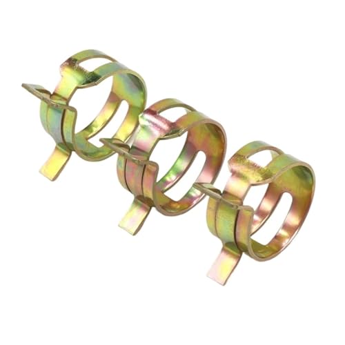10 ~ 50 Stück/Lot, 65 MN Stahl, Innendurchmesser 5 mm – 25 mm, verzinkte Federschlauchschellen, elastische Stahlschnalle, Wasserrohr-Reifen (ID 8 mm x 20 Stück) von QVCTADPC