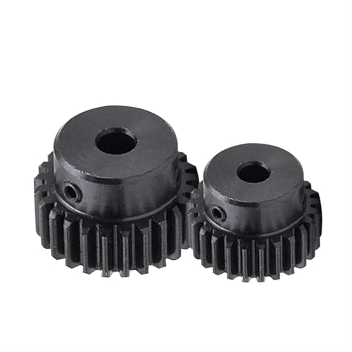 1M Stirnradgetriebe Metallgetriebe 5-12mm Bohrung 45 Stahl 1M 15 Zähne - 45 Zähne Ritzel Metall Mod 1 Motor Konvexgetriebe(1M-40T(Bore 8mm)) von QVCTADPC