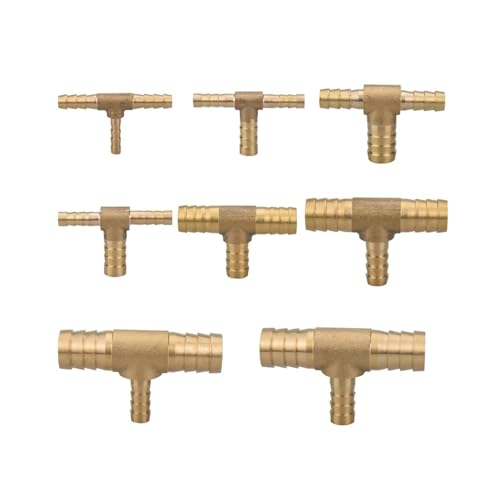 4 5 6 8 10 12 14 16 19mm Gleich Reudcing Schlauch Barb T 3 Möglichkeiten Messing Rohr Fitting Anschluss splitter(4-4-4MM_5 PCS) von QVCTADPC