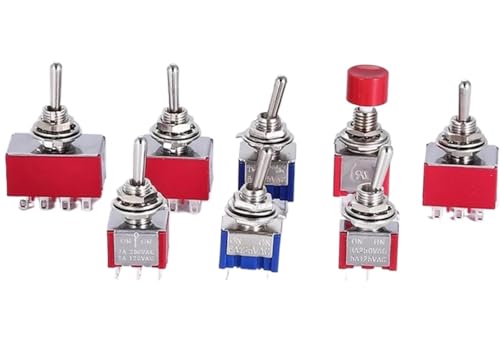 5 Stück 10 Stück MTS-102 103 MTS-202 203 Kippschalter 6A 125VAC auf auf SPDT 6 mm Mini-Schalter DPDT auf aus auf Kappe(Red MTS-403,10pcs) von QVCTADPC