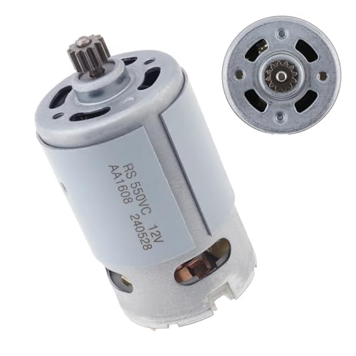 RS550 12 Zähne 12 V Gleichstrommotor 19500 U/min Zwei-Gang-Mikromotor für elektrische Bohrmaschine/Elektroschrauber von QVCTADPC