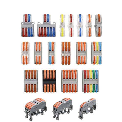 SPL-1/2/3/4 Schnellverbinder mit Doppelkopf, universeller Verdrahtungskabelanschluss, Push-in-Leiterklemmenblock(GRAY,2 PCS) von QVCTADPC