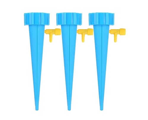 Selbstbewässerndes Spike-Set for Blumenpflanzen, automatisches Tropfbewässerungssystem, Gewächshaus, Garten, verstellbares automatisches Wassertropfergerät(Blue - 3pcs) von QVCTADPC