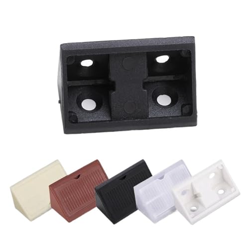 Weiß Schwarz Braun Durchscheinend Gelb Farbe Optionen Kunststoff Ecke Halterung Mit Abdeckung 4PCS(Yellow 4PCS) von QVCTADPC