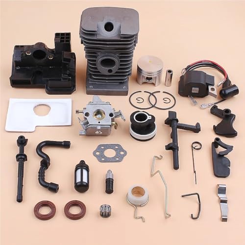 38mm Zylinderkolben Vergaser Zündspule Drosselklappenstange Kit Passend for 018 MS180 MS 180 Kettensäge Ersatzteile von QVFMAJJDA