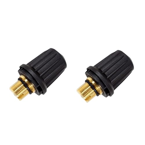 Ersatz-Sicherheitsventil aus Messing, kompatibel mit KARCHER SC1/SC2/CTK10/SC2D, Dampfreiniger-Druckentlastung und Kesselabdeckungszubehör(Black 2pcs) von QVIBRKQQZ