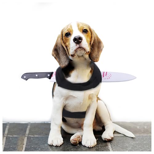 Halloween- und Weihnachts-Horrorkostüme für Haustiere, kreative und interessante Verwandlungskostüme für Katzen und Hunde, lustige Halloween-Kostüme für Haustiere (Gray,Medium) von QVK