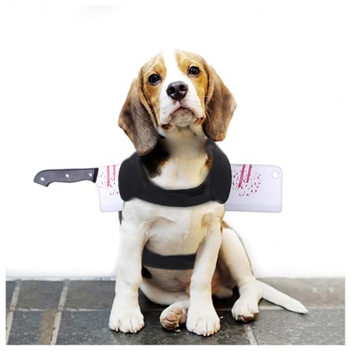 Halloween- und Weihnachts-Horrorkostüme für Haustiere, kreative und interessante Verwandlungskostüme für Katzen und Hunde, lustige Halloween-Kostüme für Haustiere (White,Small) von QVK