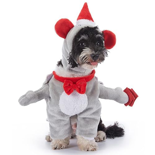 Lustige Halloween-Haustier-Fledermauskostüme, Hunde- und Katzenparty-Rollenspiel-Requisiten, geeignet für Katzen und kleine und mittelgroße Hunde, Halloween-Party-Dekorationen (Gray,XL) von QVK