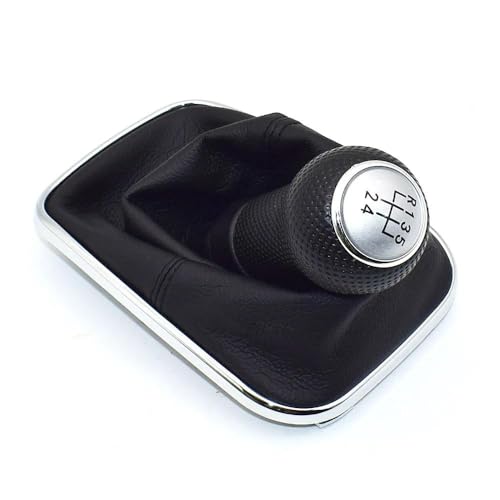 QVQOJCTH Autoteile 23mm Für Golf 4 IV MK4 GTI R32 Für Bora Jetta 5 Geschwindigkeit Schwarz Rahmen Schaltknauf Hebel Gamasche Boot 1999-2004(5 Speed-1) von QVQOJCTH