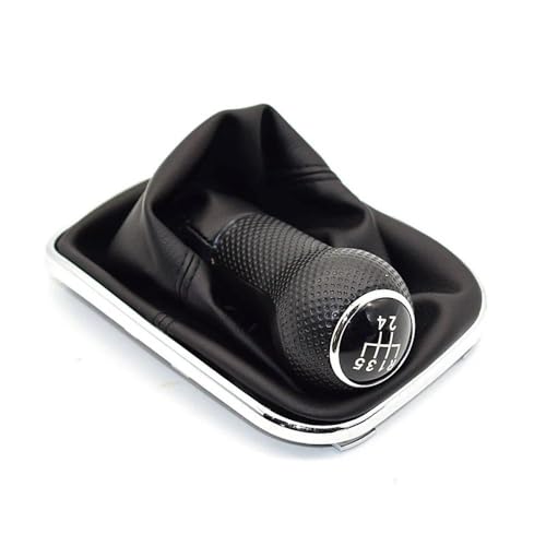 QVQOJCTH Autoteile 23mm Für Golf 4 IV MK4 GTI R32 Für Bora Jetta 5 Geschwindigkeit Schwarz Rahmen Schaltknauf Hebel Gamasche Boot 1999-2004(5 Speed-4) von QVQOJCTH