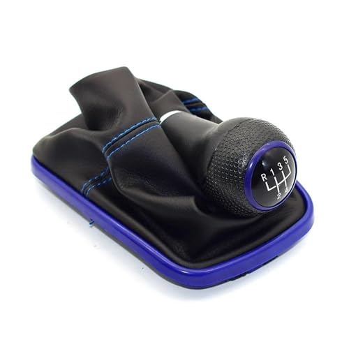 QVQOJCTH Autoteile 23mm Für Golf 4 IV MK4 GTI R32 Für Bora Jetta 5 Geschwindigkeit Schwarz Rahmen Schaltknauf Hebel Gamasche Boot 1999-2004(5 Speed-6) von QVQOJCTH