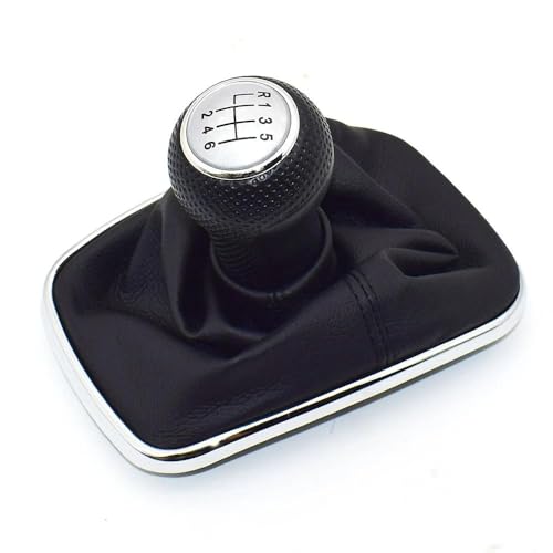 QVQOJCTH Autoteile 23mm Für Golf 4 IV MK4 GTI R32 Für Bora Jetta 5 Geschwindigkeit Schwarz Rahmen Schaltknauf Hebel Gamasche Boot 1999-2004(6 Speed-1) von QVQOJCTH