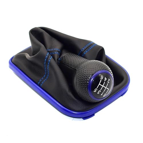 QVQOJCTH Autoteile 23mm Für Golf 4 IV MK4 GTI R32 Für Bora Jetta 5 Geschwindigkeit Schwarz Rahmen Schaltknauf Hebel Gamasche Boot 1999-2004(6 Speed-5) von QVQOJCTH