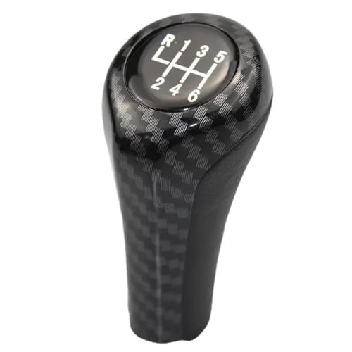 QVQOJCTH Autoteile 5/6 Gang Schaltknauf Für BMW 1 3 5 6 7er E30 E32 E34 E36 E38 E39 E46 E53 E60 E63 E83 E84 E90 E91 X1(Carbon-6 Speed) von QVQOJCTH
